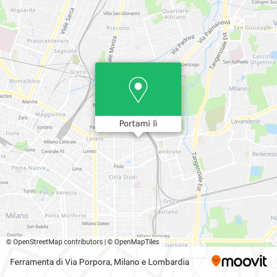 Mappa Ferramenta di Via Porpora