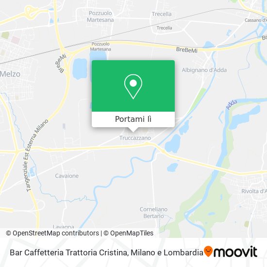 Mappa Bar Caffetteria Trattoria Cristina