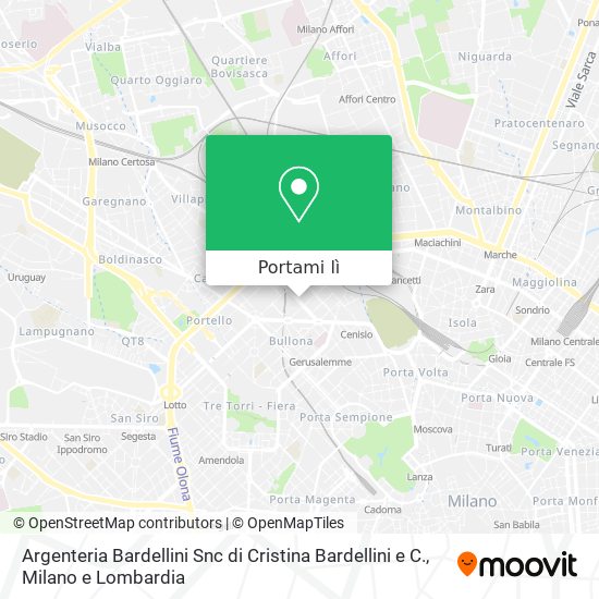 Mappa Argenteria Bardellini Snc di Cristina Bardellini e C.