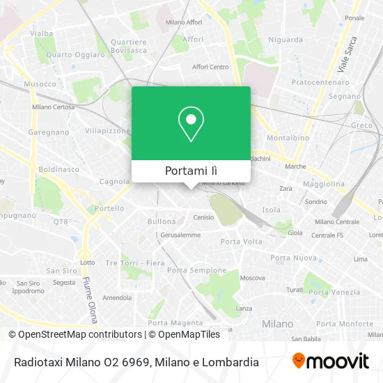 Mappa Radiotaxi Milano O2 6969