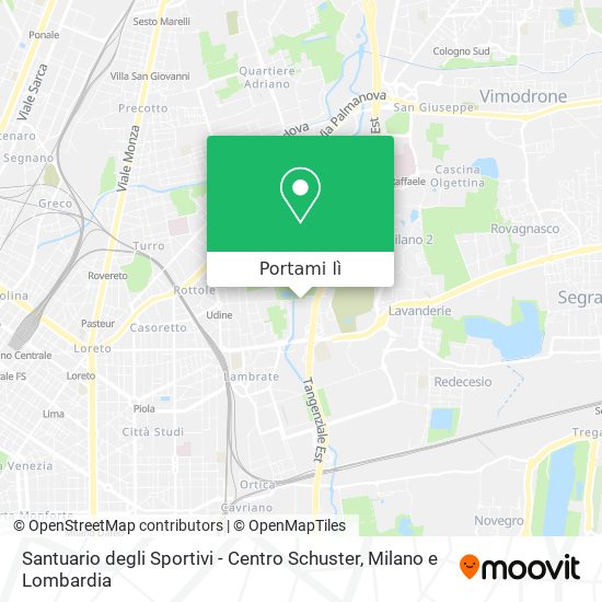 Mappa Santuario degli Sportivi - Centro Schuster