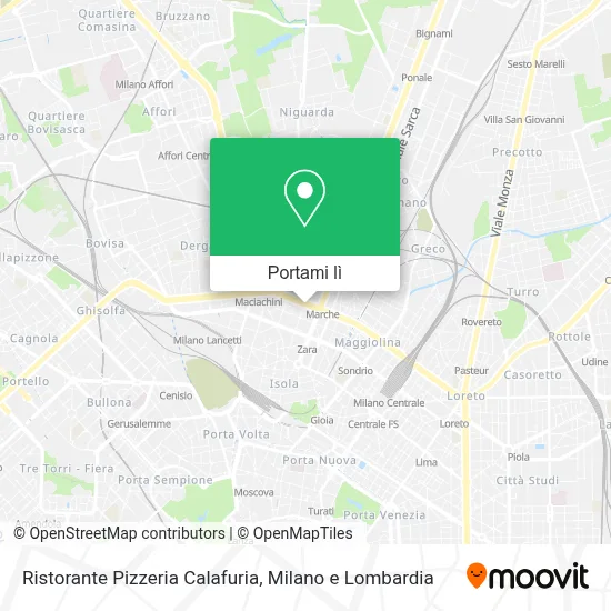 Mappa Ristorante Pizzeria Calafuria