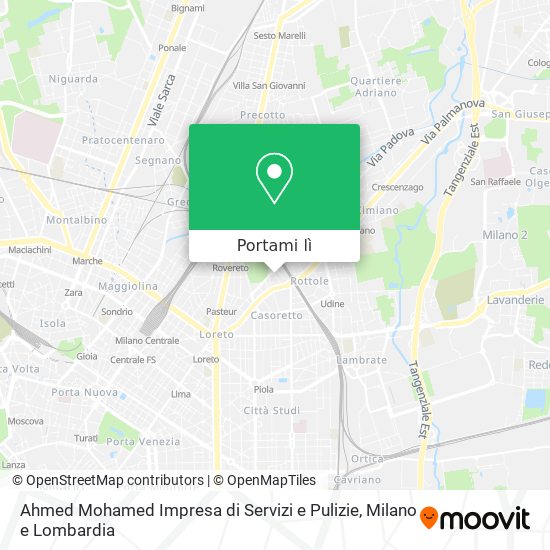 Mappa Ahmed Mohamed Impresa di Servizi e Pulizie