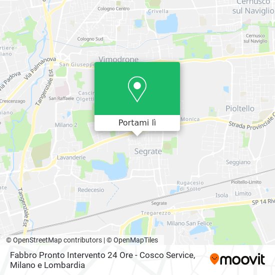 Mappa Fabbro Pronto Intervento 24 Ore - Cosco Service