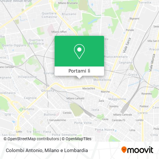 Mappa Colombi Antonio