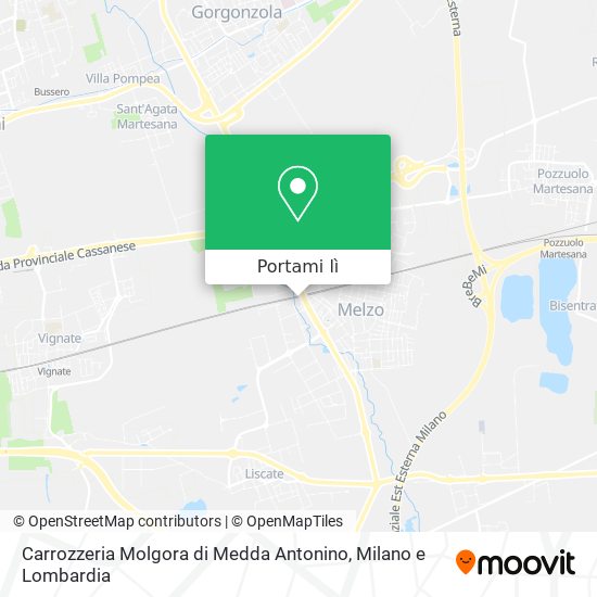 Mappa Carrozzeria Molgora di Medda Antonino