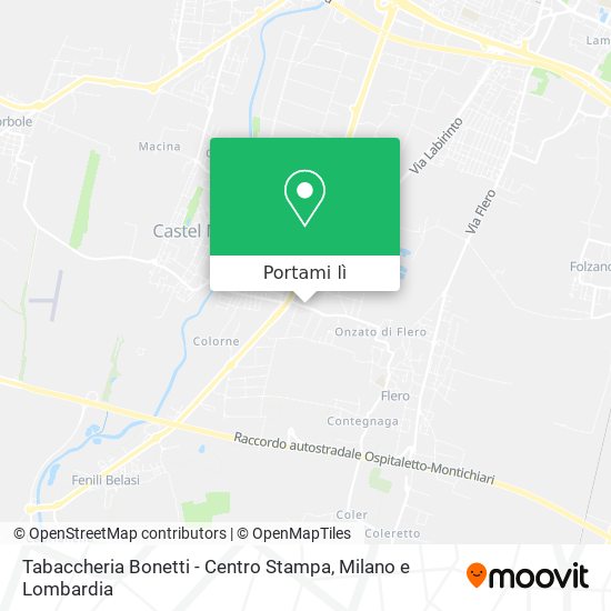 Mappa Tabaccheria Bonetti - Centro Stampa