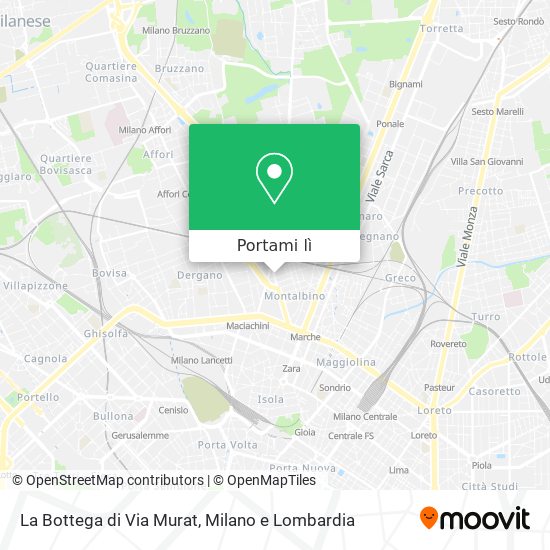 Mappa La Bottega di Via Murat