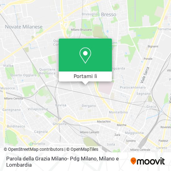 Mappa Parola della Grazia Milano- Pdg Milano