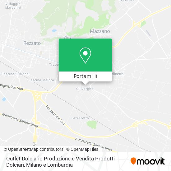 Mappa Outlet Dolciario Produzione e Vendita Prodotti Dolciari