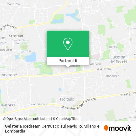 Mappa Gelateria Icedream Cernusco sul Naviglio