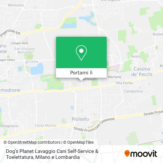 Mappa Dog's Planet Lavaggio Cani Self-Service & Toelettatura