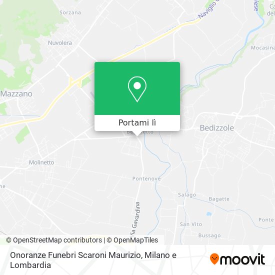 Mappa Onoranze Funebri Scaroni Maurizio