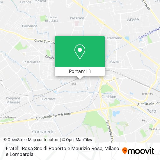 Mappa Fratelli Rosa Snc di Roberto e Maurizio Rosa