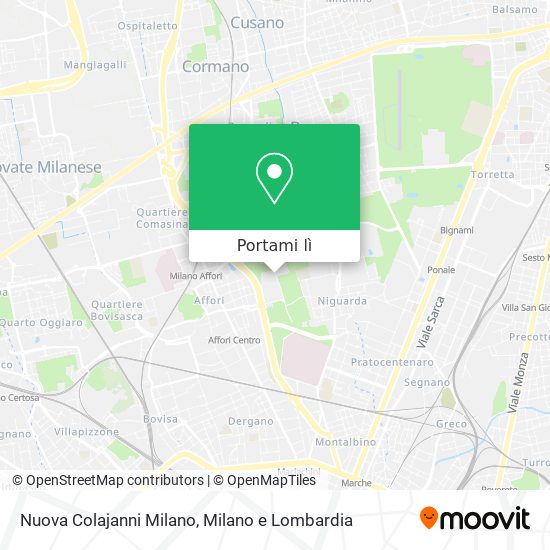 Mappa Nuova Colajanni Milano