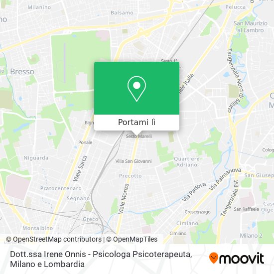 Mappa Dott.ssa Irene Onnis - Psicologa Psicoterapeuta