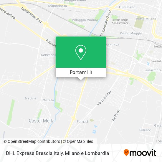 Mappa DHL Express Brescia Italy