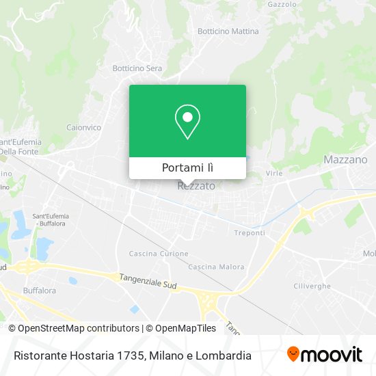 Mappa Ristorante Hostaria 1735