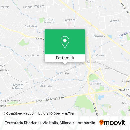 Mappa Foresteria Rhodense Via Italia