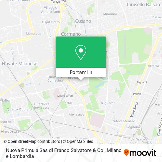 Mappa Nuova Primula Sas di Franco Salvatore & Co.