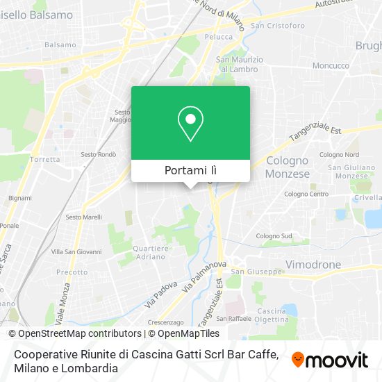 Mappa Cooperative Riunite di Cascina Gatti Scrl Bar Caffe