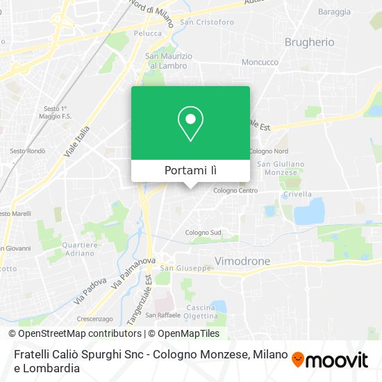 Mappa Fratelli Caliò Spurghi Snc - Cologno Monzese