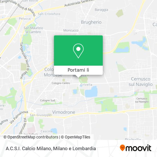 Mappa A.C.S.I. Calcio Milano