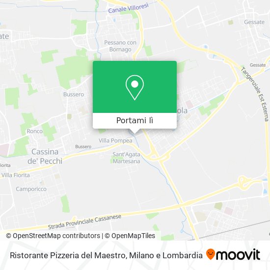 Mappa Ristorante Pizzeria del Maestro