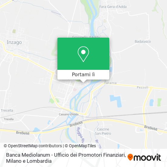 Mappa Banca Mediolanum - Ufficio dei Promotori Finanziari