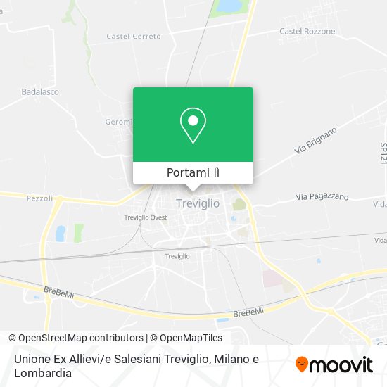 Mappa Unione Ex Allievi / e Salesiani Treviglio