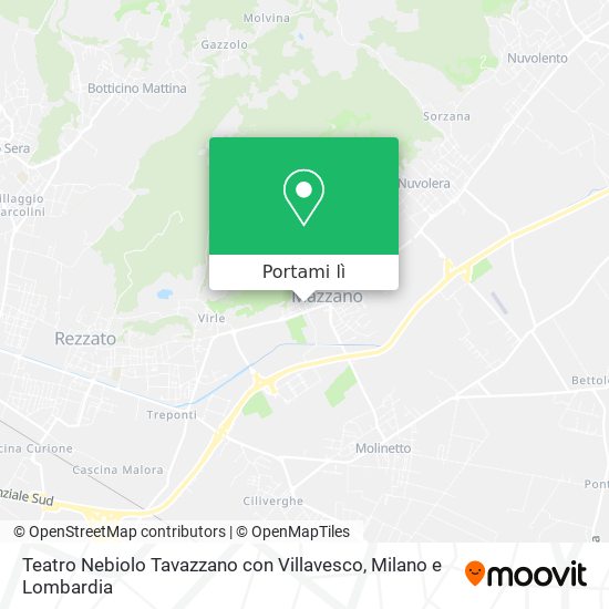 Mappa Teatro Nebiolo Tavazzano con Villavesco