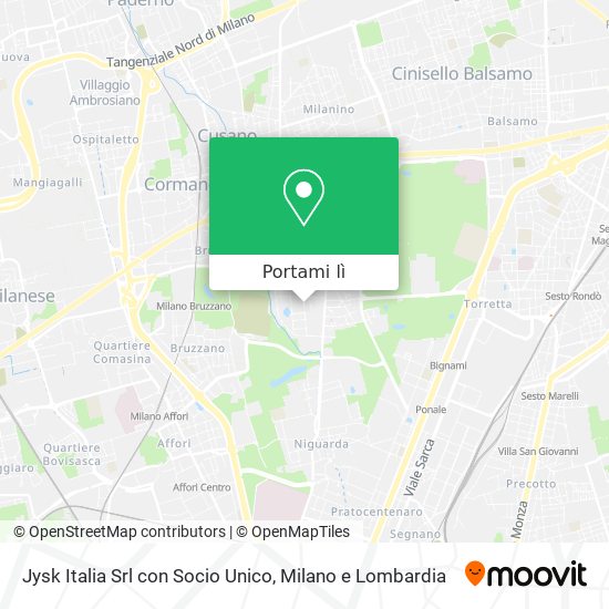 Mappa Jysk Italia Srl con Socio Unico