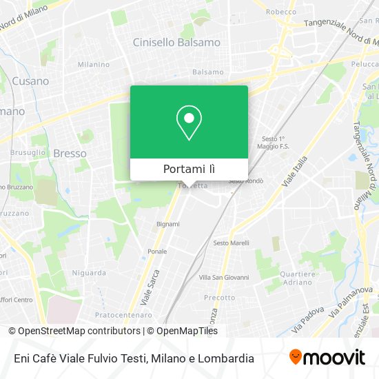 Mappa Eni Cafè Viale Fulvio Testi