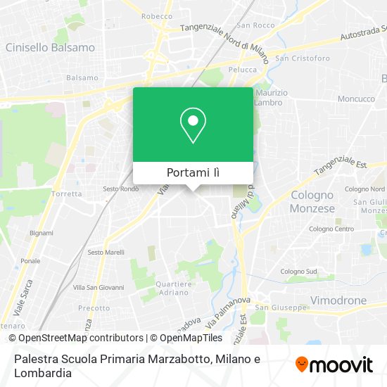 Mappa Palestra Scuola Primaria Marzabotto