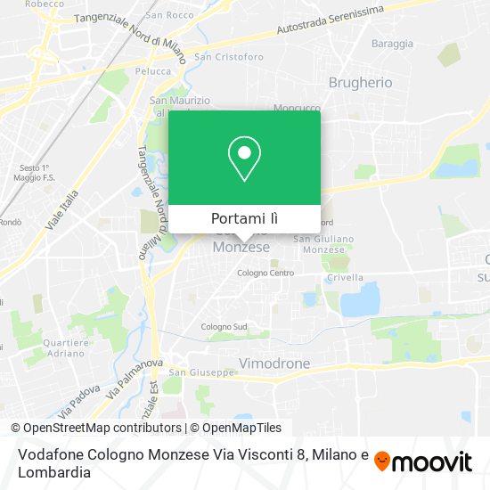 Mappa Vodafone Cologno Monzese Via Visconti 8
