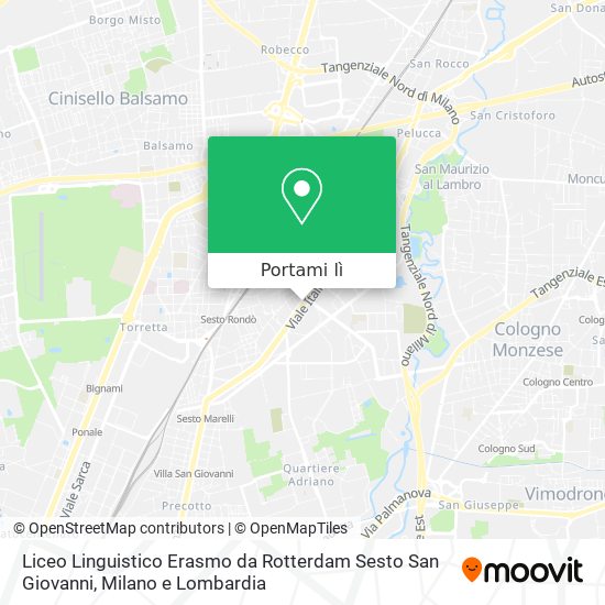 Mappa Liceo Linguistico Erasmo da Rotterdam Sesto San Giovanni