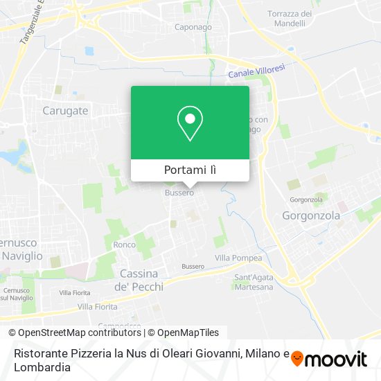 Mappa Ristorante Pizzeria la Nus di Oleari Giovanni