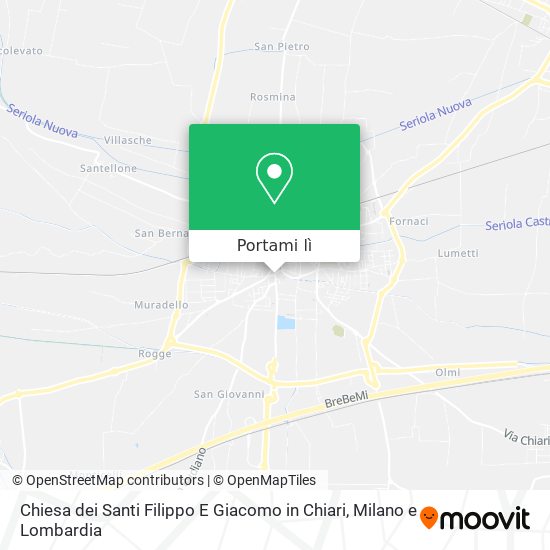 Mappa Chiesa dei Santi Filippo E Giacomo in Chiari