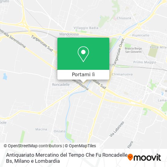 Mappa Antiquariato Mercatino del Tempo Che Fu Roncadelle Bs