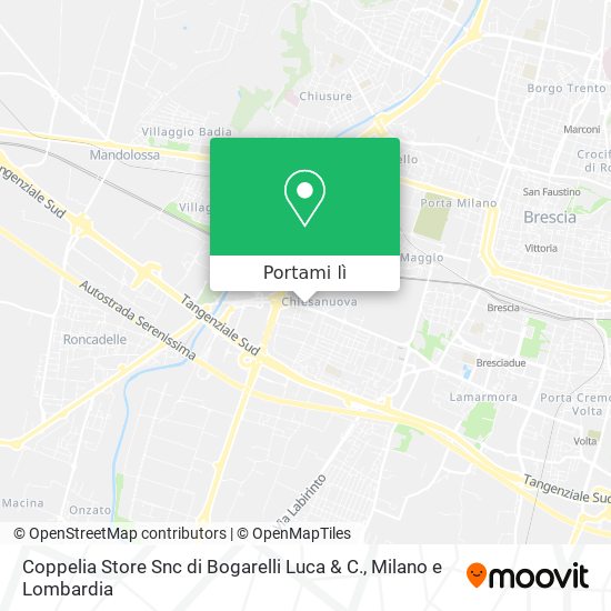 Mappa Coppelia Store Snc di Bogarelli Luca & C.