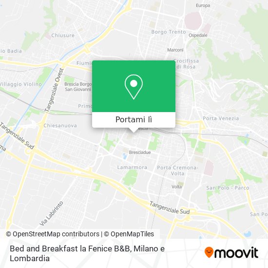 Mappa Bed and Breakfast la Fenice B&B