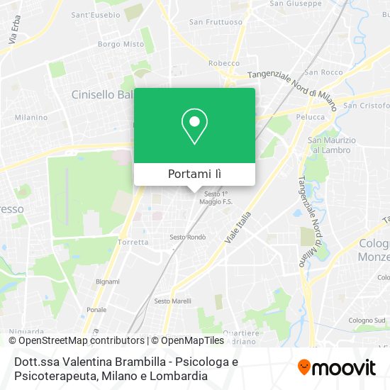 Mappa Dott.ssa Valentina Brambilla - Psicologa e Psicoterapeuta