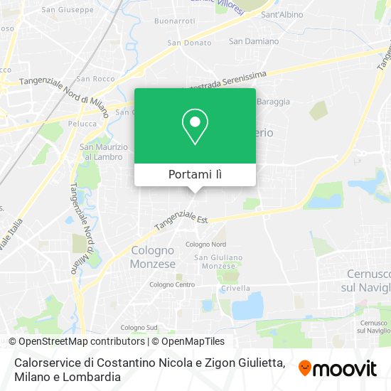 Mappa Calorservice di Costantino Nicola e Zigon Giulietta