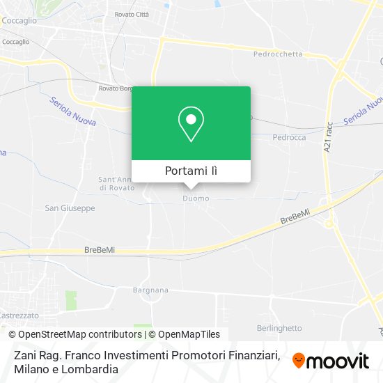 Mappa Zani Rag. Franco Investimenti Promotori Finanziari