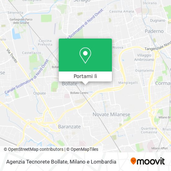Mappa Agenzia Tecnorete Bollate