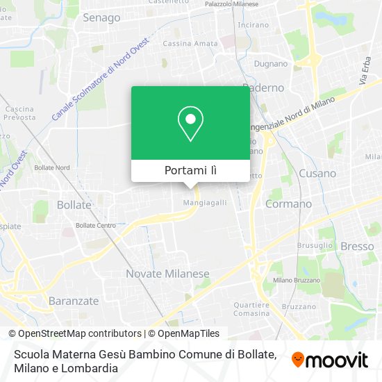 Mappa Scuola Materna Gesù Bambino Comune di Bollate