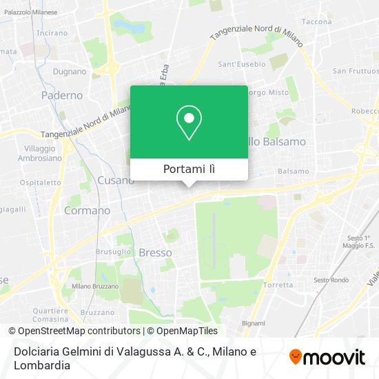 Mappa Dolciaria Gelmini di Valagussa A. & C.