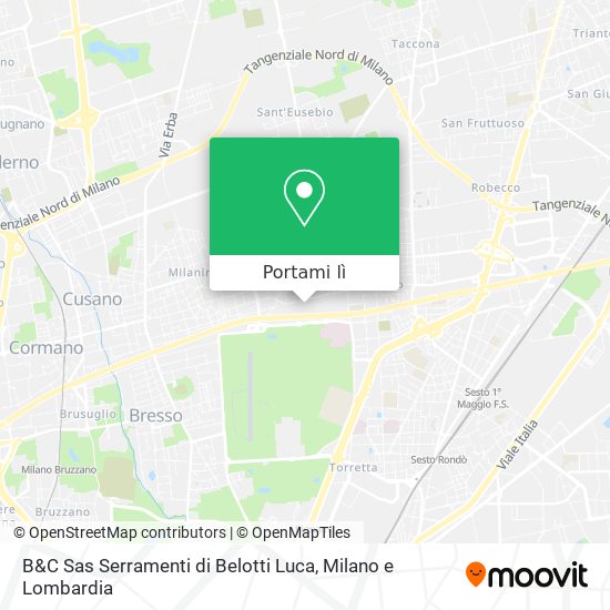 Mappa B&C Sas Serramenti di Belotti Luca