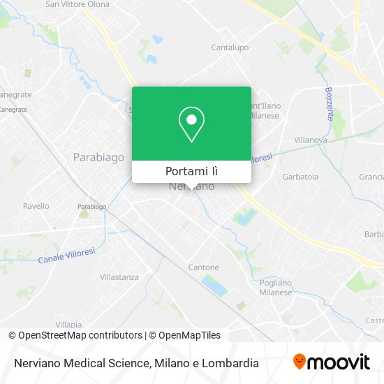 Mappa Nerviano Medical Science