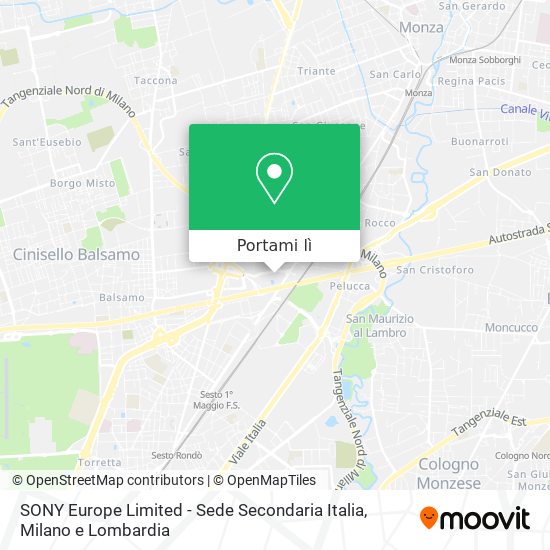 Mappa SONY Europe Limited - Sede Secondaria Italia